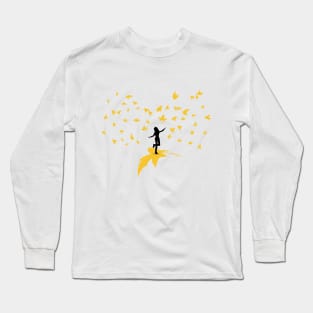 Autumn with Leafs Long Sleeve T-Shirt